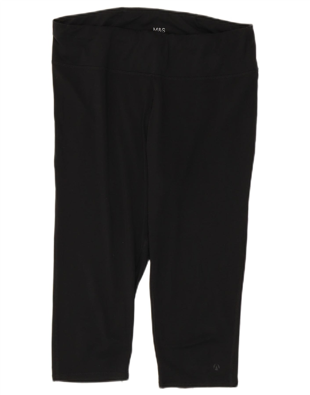 Marks & Spencer Damen Capri-Leggings UK 16 Large Schwarz Polyester Sport