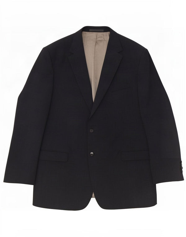 Marks & Spencer Herren-Blazer, lang, mit 2 Knöpfen, UK 48, 2XL, graue Wolle