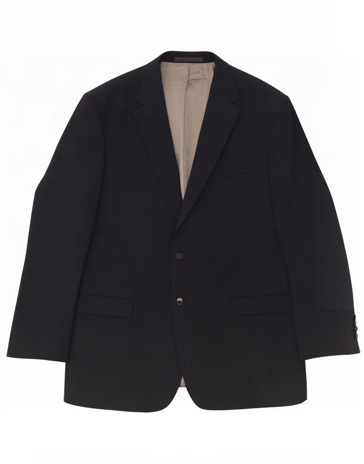 Marks & Spencer Herren-Blazer, lang, mit 2 Knöpfen, UK 48, 2XL, graue Wolle