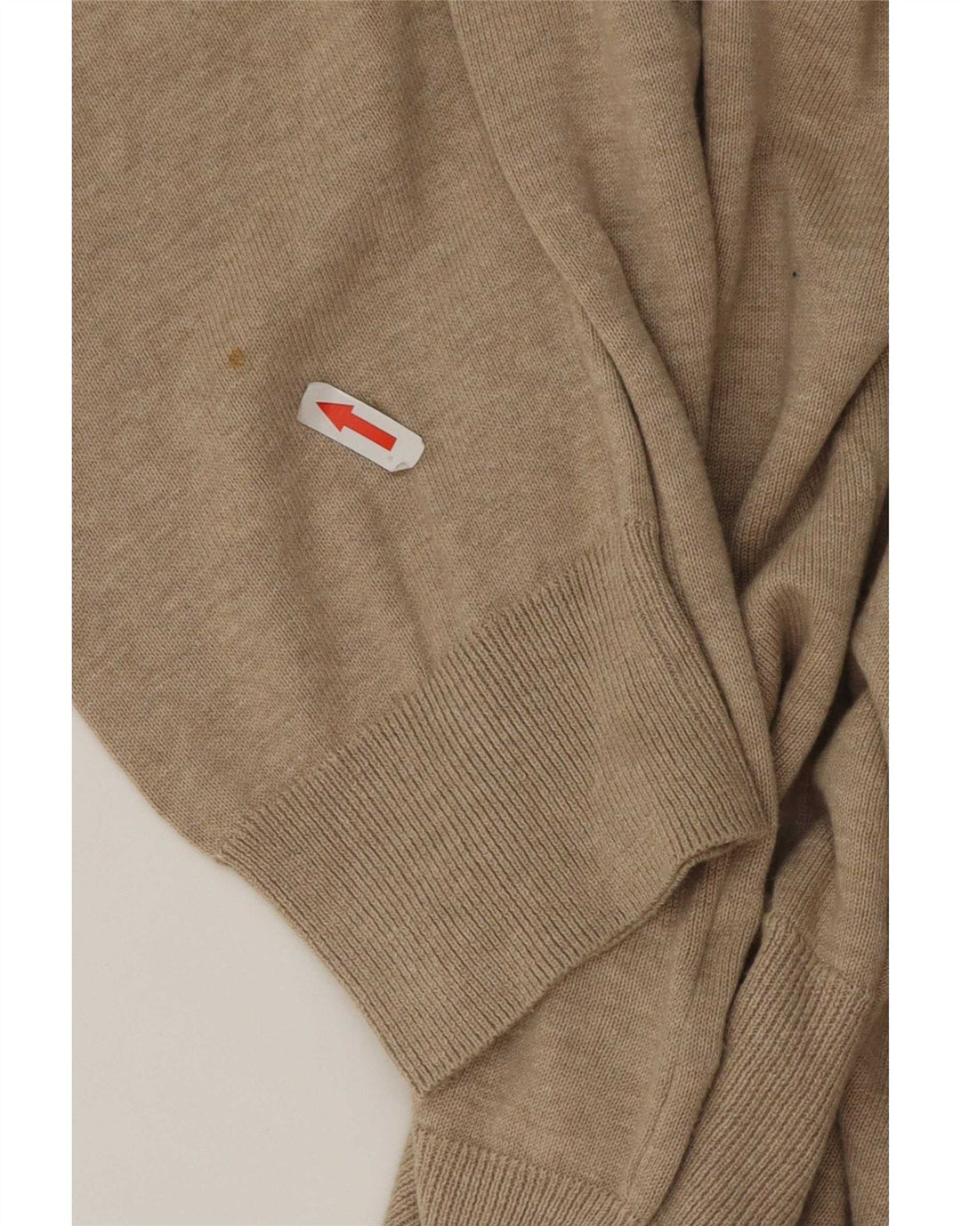Marks & Spencer Herren-Pullover mit Rundhalsausschnitt, XL, beige Baumwolle