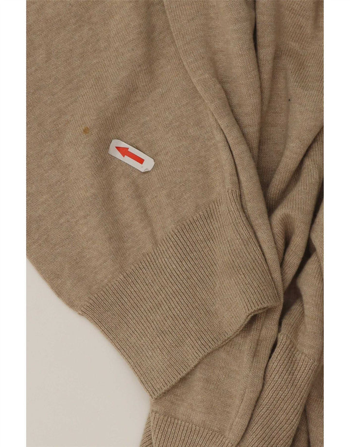 Marks & Spencer Herren-Pullover mit Rundhalsausschnitt, XL, beige Baumwolle