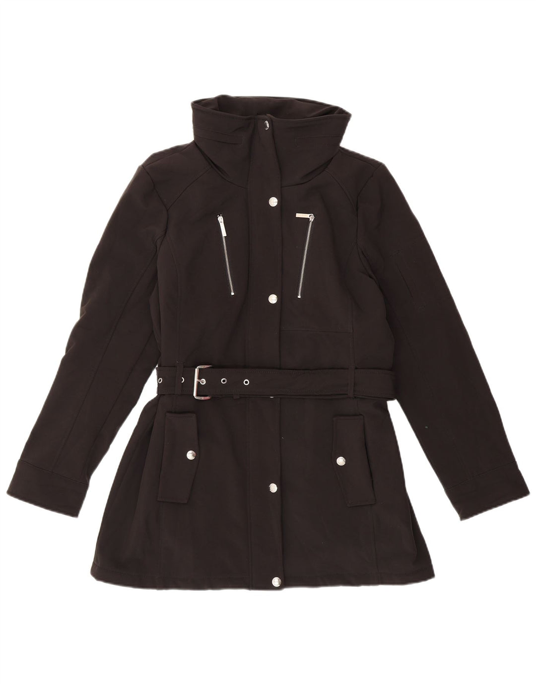 MICHAEL KORS Damen Utility-Jacke UK 14 Large Schwarz Polyester