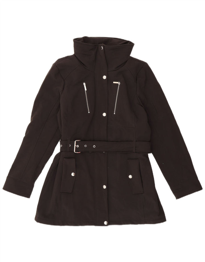 MICHAEL KORS Damen Utility-Jacke UK 14 Large Schwarz Polyester