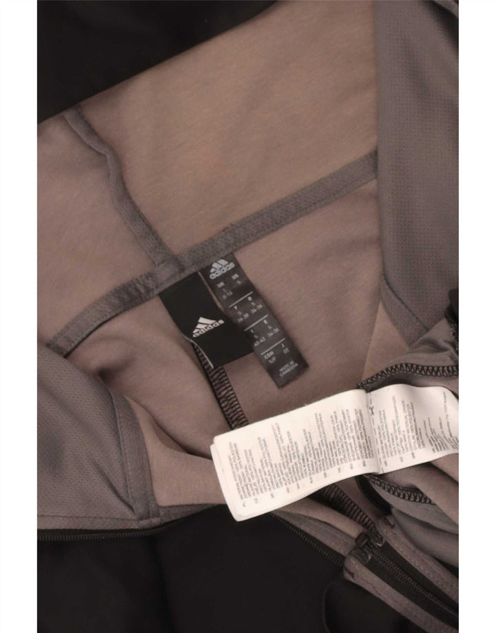 Adidas Damen-Trainingsanzug mit Kapuze, Top-Jacke, UK 8/10, Größe S, Schwarz, Polyester