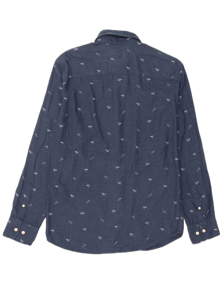 Jack & Jones Herren-Grafikhemd, klein, marineblau, Baumwolle