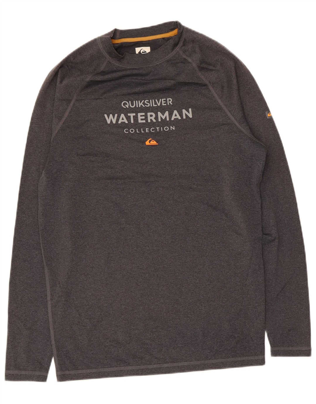 Quiksilver Herren-Grafikoberteil, langärmlig, groß, grau, Polyester