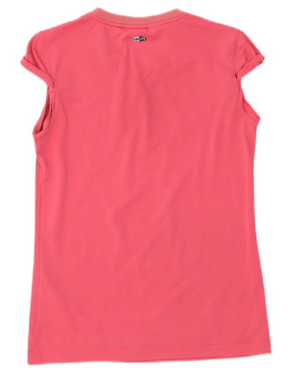 Adidas Mädchen Climalite Graphic T-Shirt Top 11-12 Jahre rosa Polyester