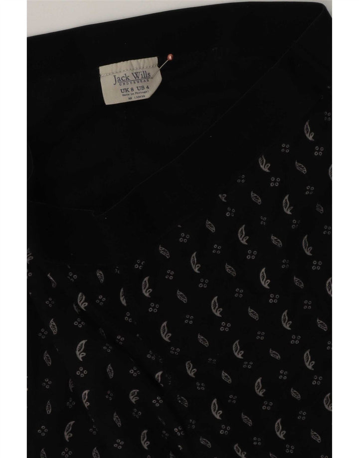 Jack Wills Damen-Leggings mit abstraktem Muster, Größe S, Schwarz