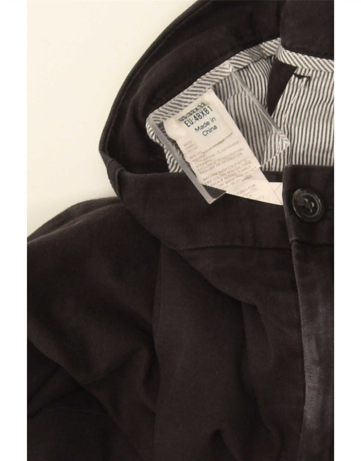 Penguin Slim Chino-Hose für Herren, W32, L32, schwarze Baumwolle