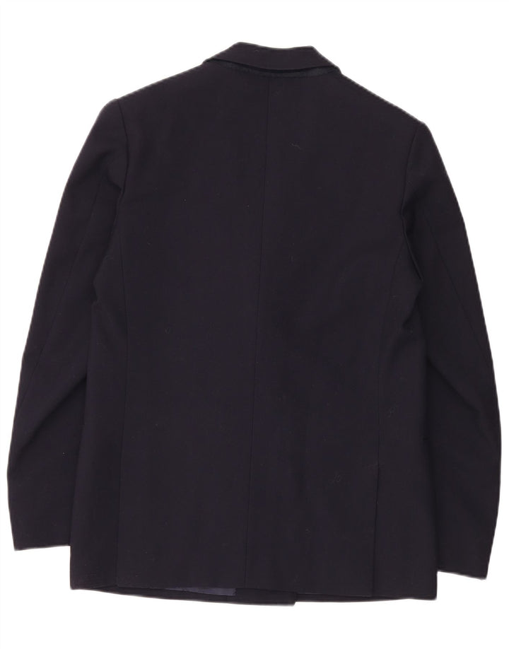 Vintage Damen Zweireihige Blazerjacke UK 14 Medium Navy Blue