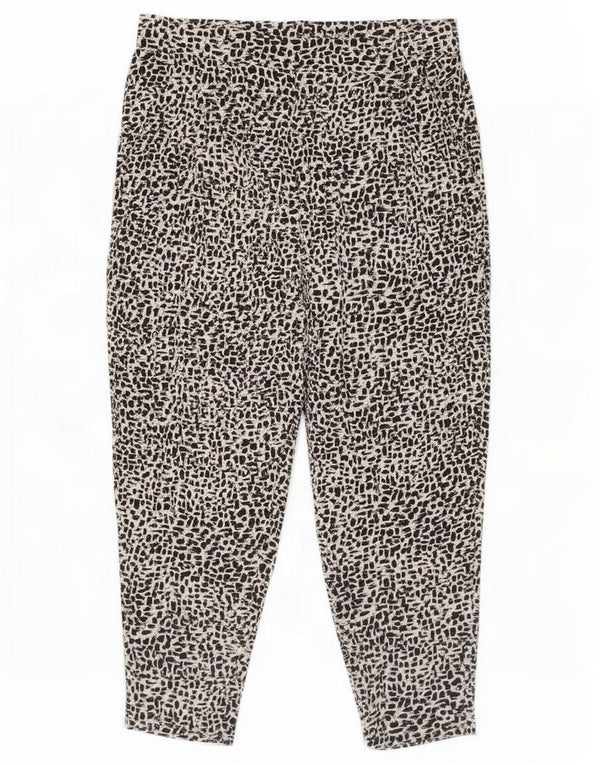 Marks & Spencer Damen-Hose mit lockerer Passform, UK 16, Größe L W34 L27, Schwarz gefleckt