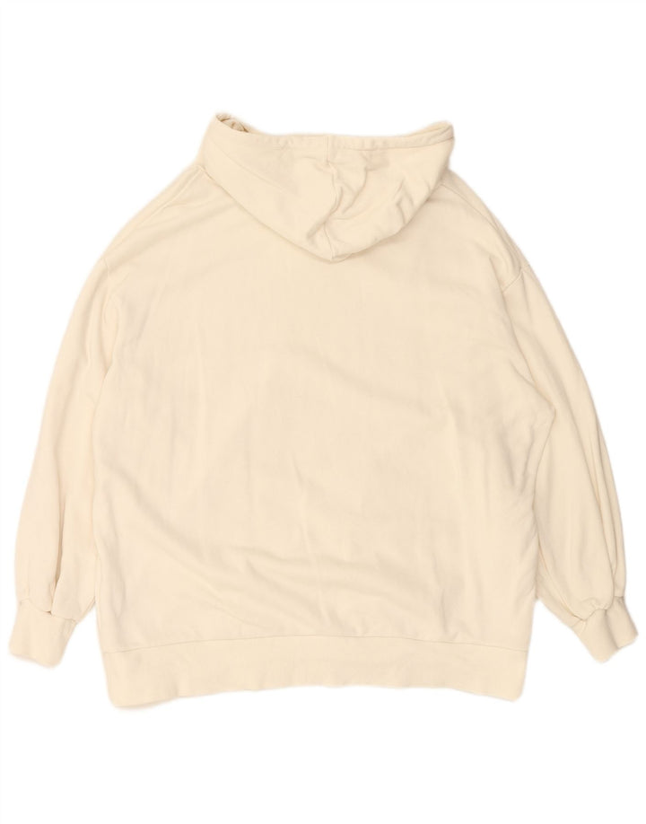 PUMA Damen Übergroßer Kapuzenpullover UK 14 Mittelweiße Baumwolle
