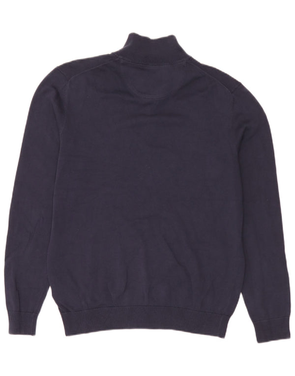 Timberland Herren-Pullover mit Reißverschluss, Größe S, marineblaue Baumwolle