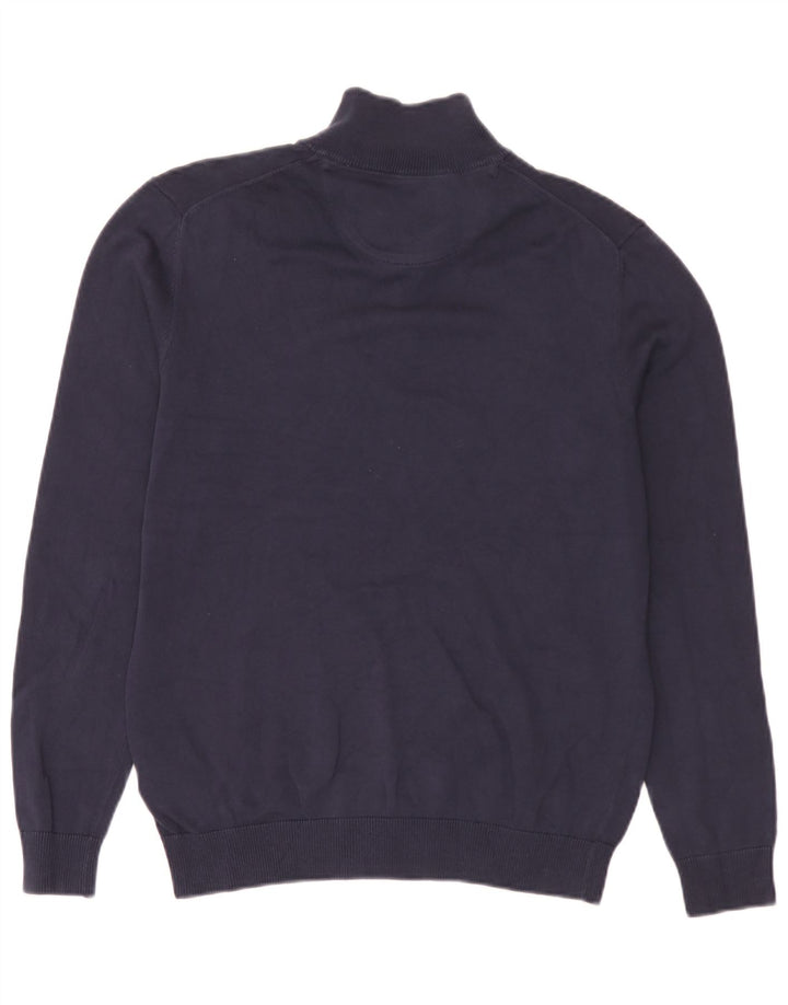 Timberland Herren-Pullover mit Reißverschluss, Größe S, marineblaue Baumwolle
