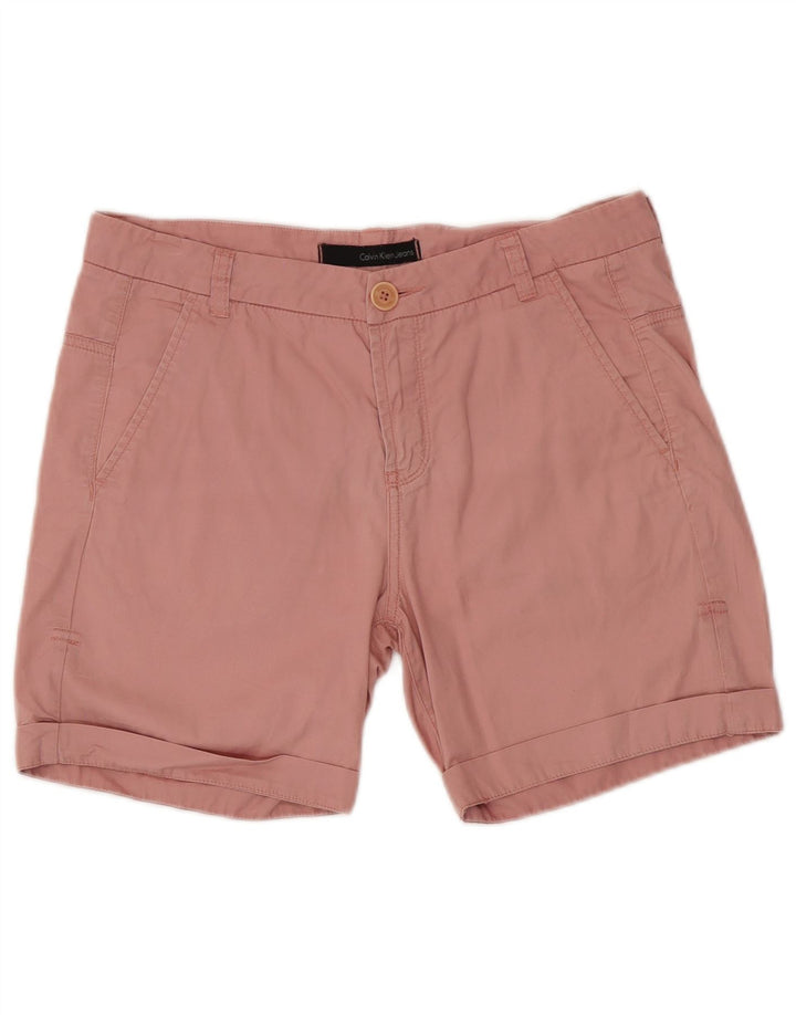 CALVIN KLEIN JEANS Damen Chinoshorts W27 Small Rosa Baumwolle