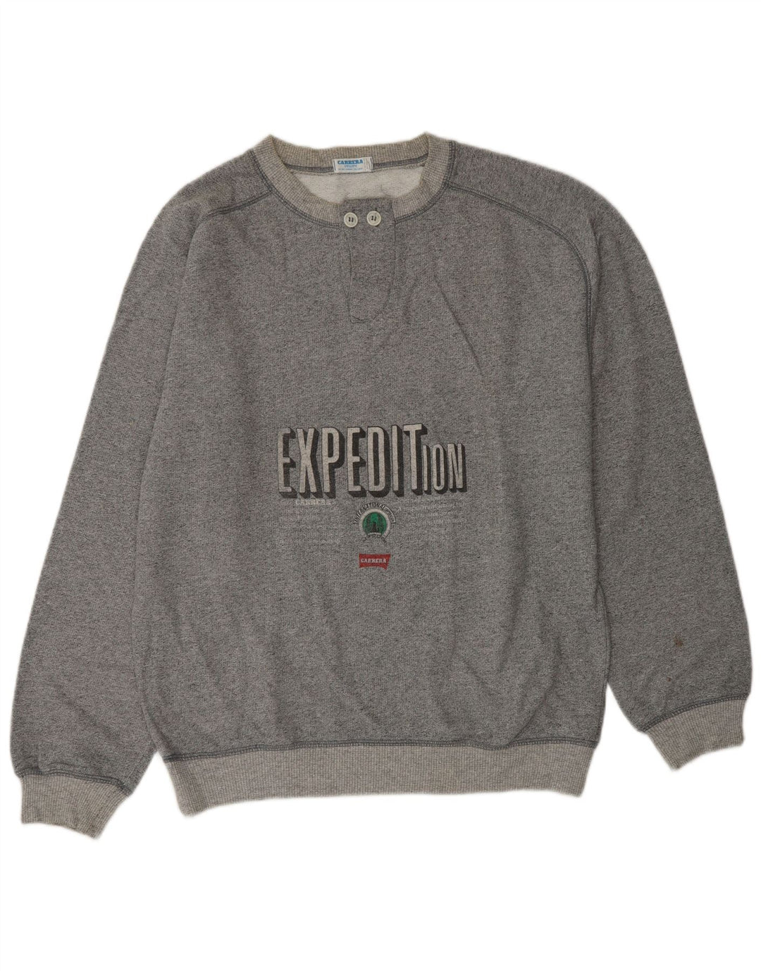 CARRERA Herren-Sweatshirt mit Grafik, groß, graue Baumwolle