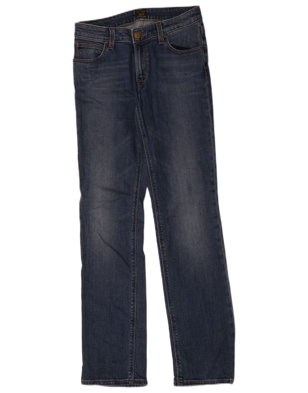 Lee Damen Marion Straight Jeans W26 L31 Blaue Baumwolle