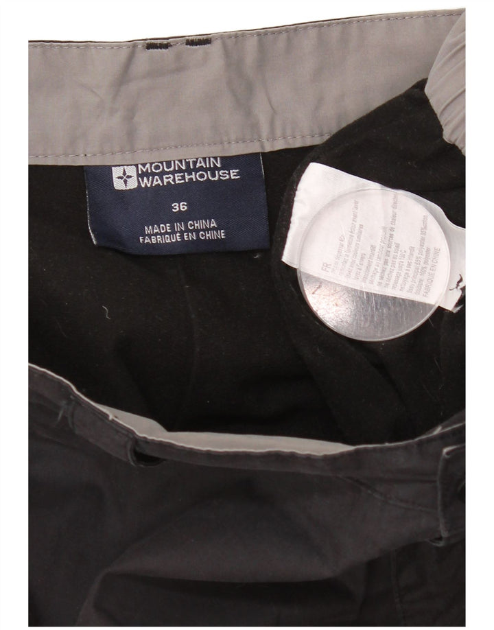 Mountain Warehouse Gerade geschnittene Cargo-Hose für Herren, W36, L25, Schwarz