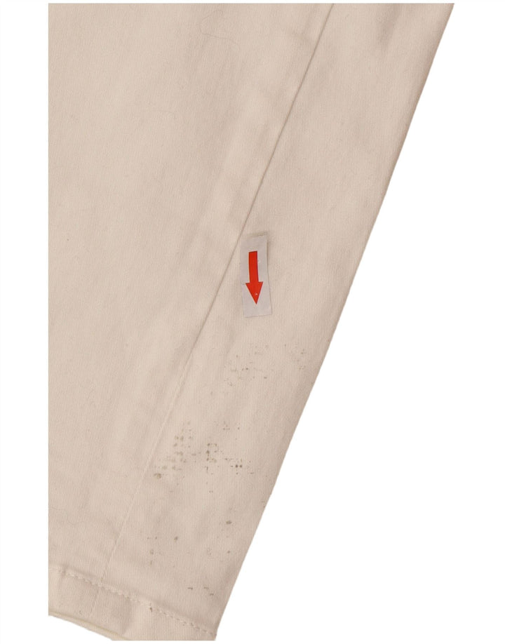 Calvin Klein Damen Straight Jeans US 10 Medium W30 L26 Weiße Baumwolle