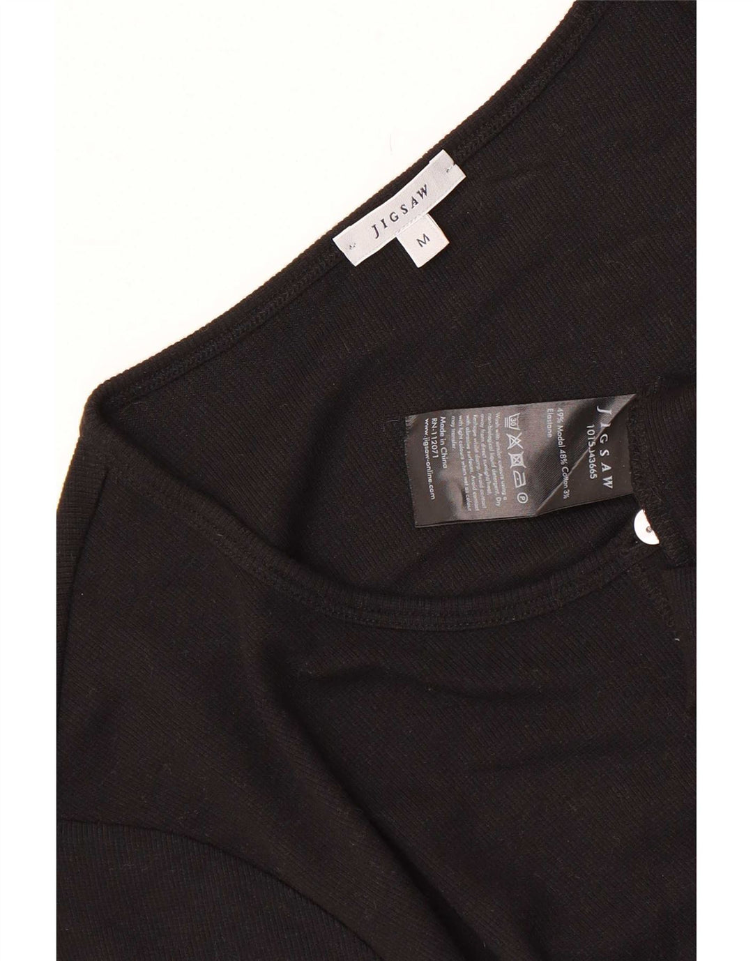 Jigsaw Damen-Cardigan-Oberteil mit kurzen Ärmeln, Gr. 12, Mittelschwarz, Modal