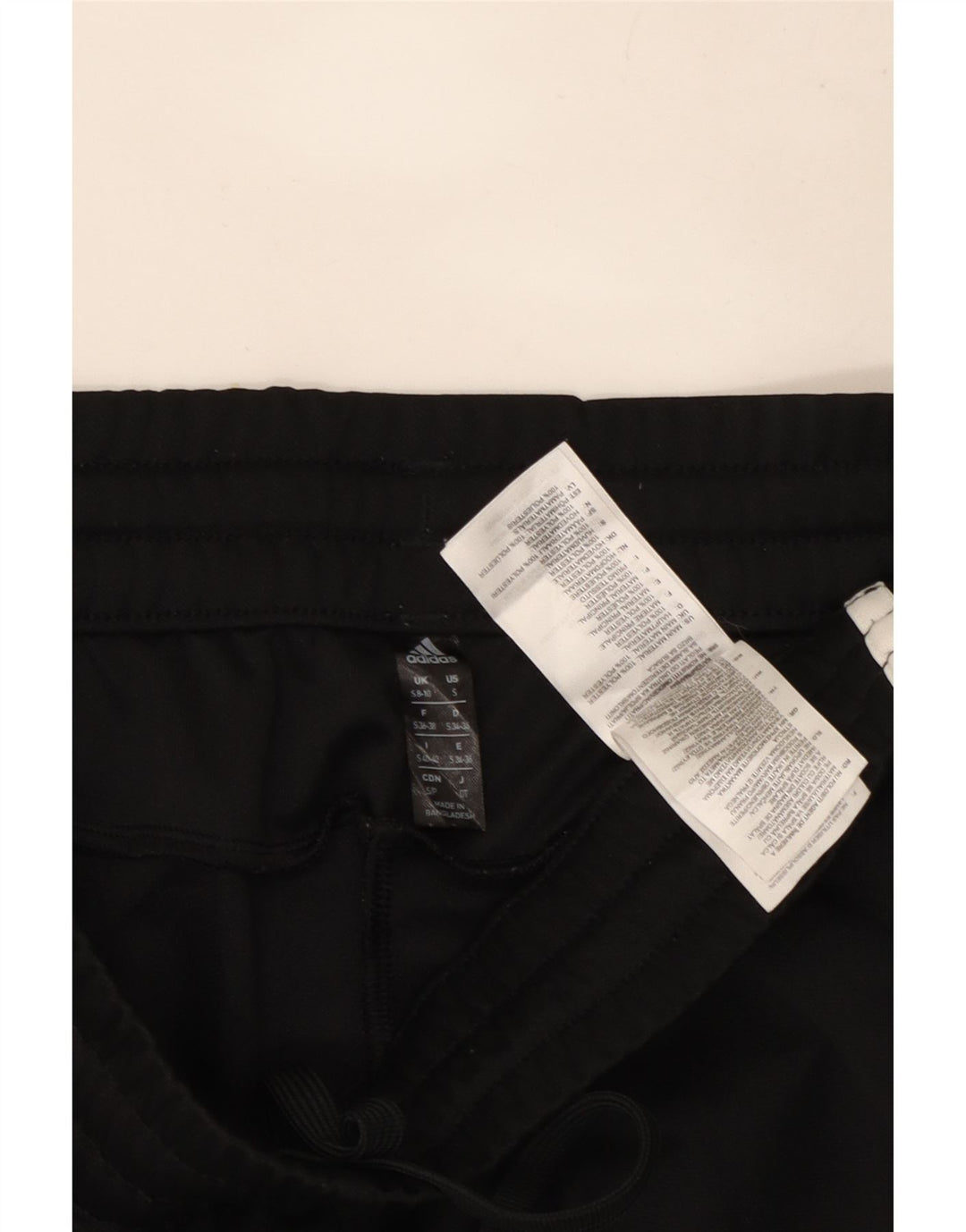 ADIDAS Damen Trainingshose UK 8/10 Small Schwarz Polyester