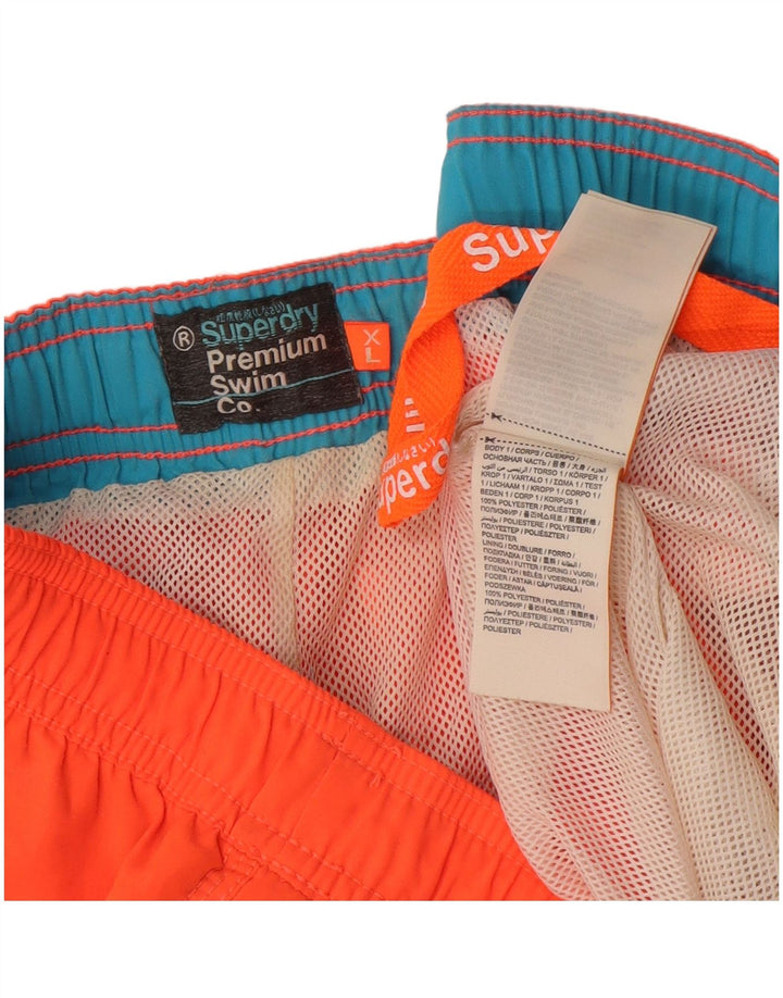 Superdry Herren Graphic Badeshorts XL Orange Polyester