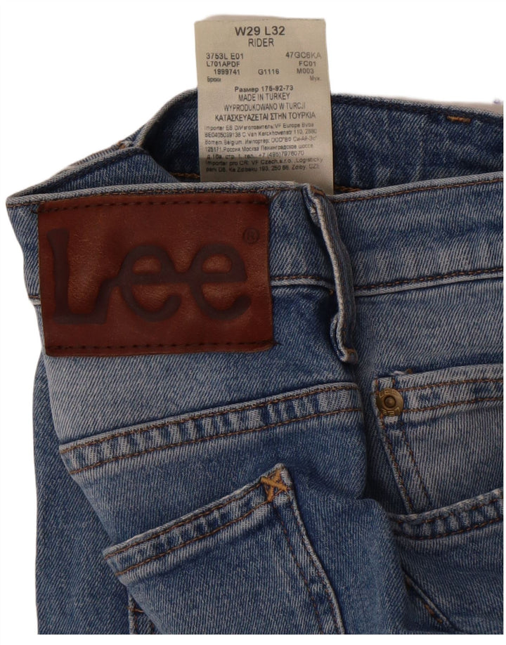 Lee Herren Rider Slim Jeans W29 L32 Blaue Baumwolle