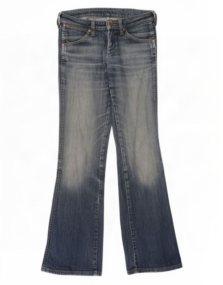 Wrangler Damen Eva Flared Jeans W27 L32 Blaue Baumwolle