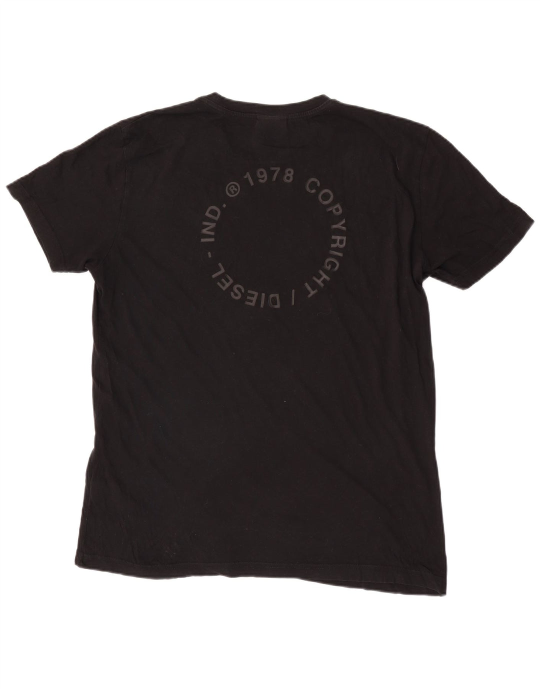 Diesel Herren Graphic T-Shirt Top XL Schwarz Baumwolle