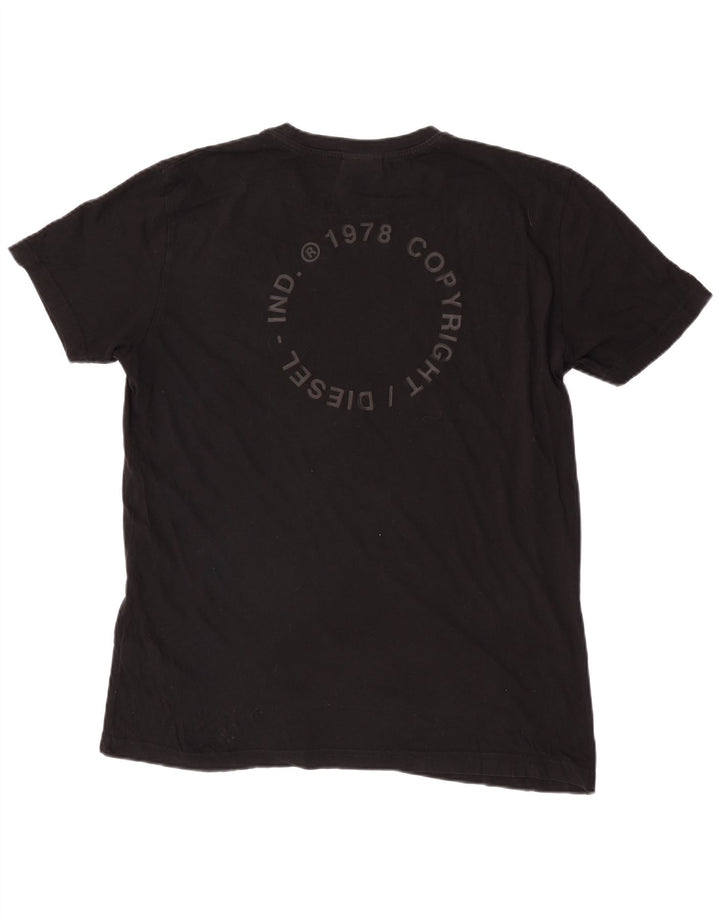 Diesel Herren Graphic T-Shirt Top XL Schwarz Baumwolle
