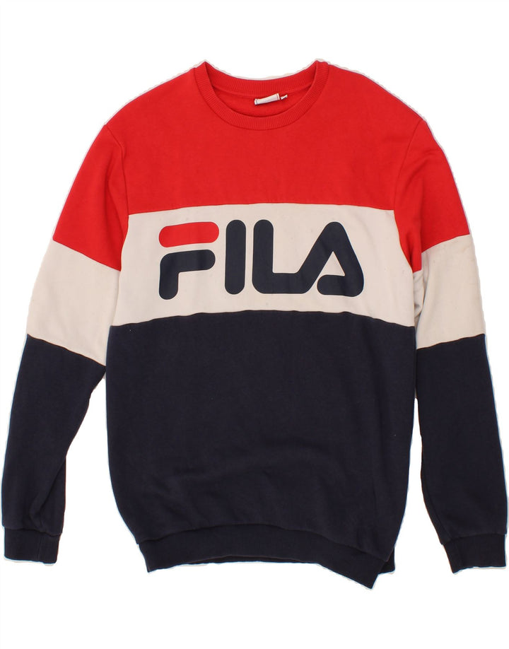 FILA Herren-Sweatshirt mit Grafik, mittelgroß, mehrfarbig, Farbblock