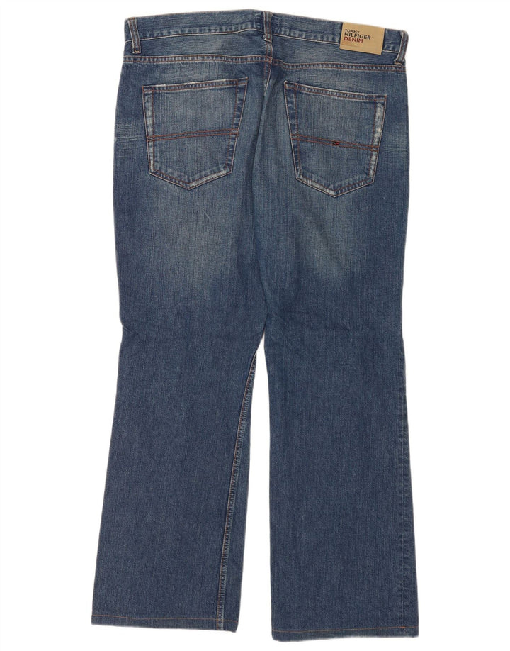 Tommy Hilfiger Herren Bootcut Jeans W36 L30 Blaue Baumwolle