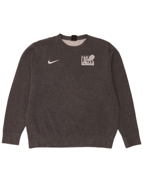 Nike Herren-Sweatshirt „Eagles Graphic“, groß, aus grauer Baumwolle