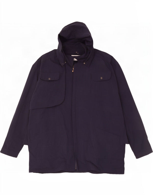 Trussardi Herren-Utility-Jacke mit Kapuze, UK 42 XL, Marineblau