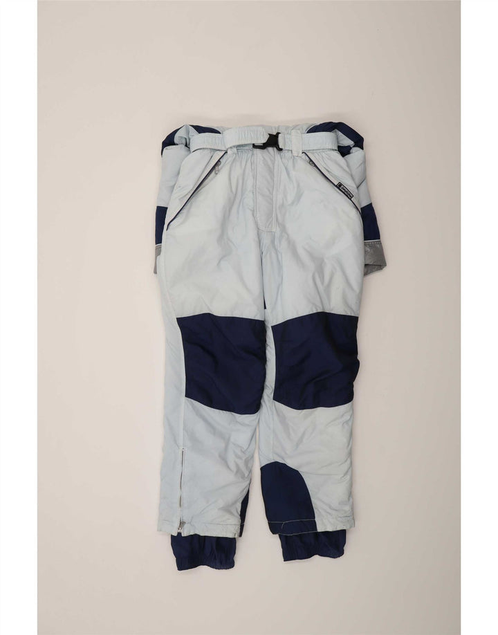 Invicta Jungen-Skioverall mit Kapuze, 13–14 Jahre, blaues Colourblock-Polyamid