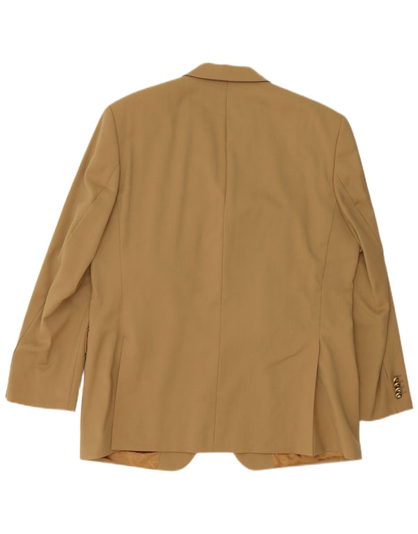 PIERRE CARDIN Herren 3-Knopf-Blazerjacke UK 40 Große beige Schurwolle