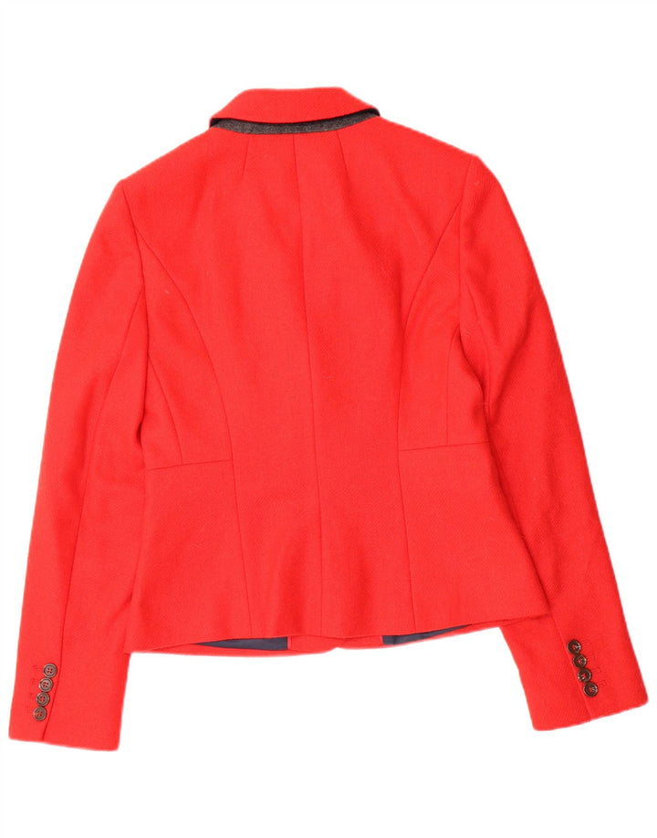 Hobbs Damen-Blazerjacke mit 2 Knöpfen, UK 10, kleine rote Wolle