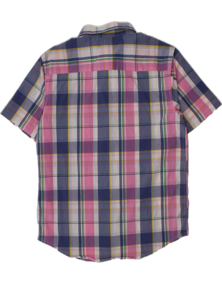 WRANGLER Boys Short Sleeve Shirt 15-16 Years 2XL Multicoloured Check Vintage Wrangler and Second-Hand Wrangler from Messina Hembry 