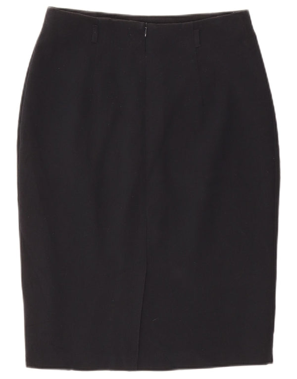 Marks & Spencer Damen Bleistiftrock UK 10 Small W27 Marineblau Polyester