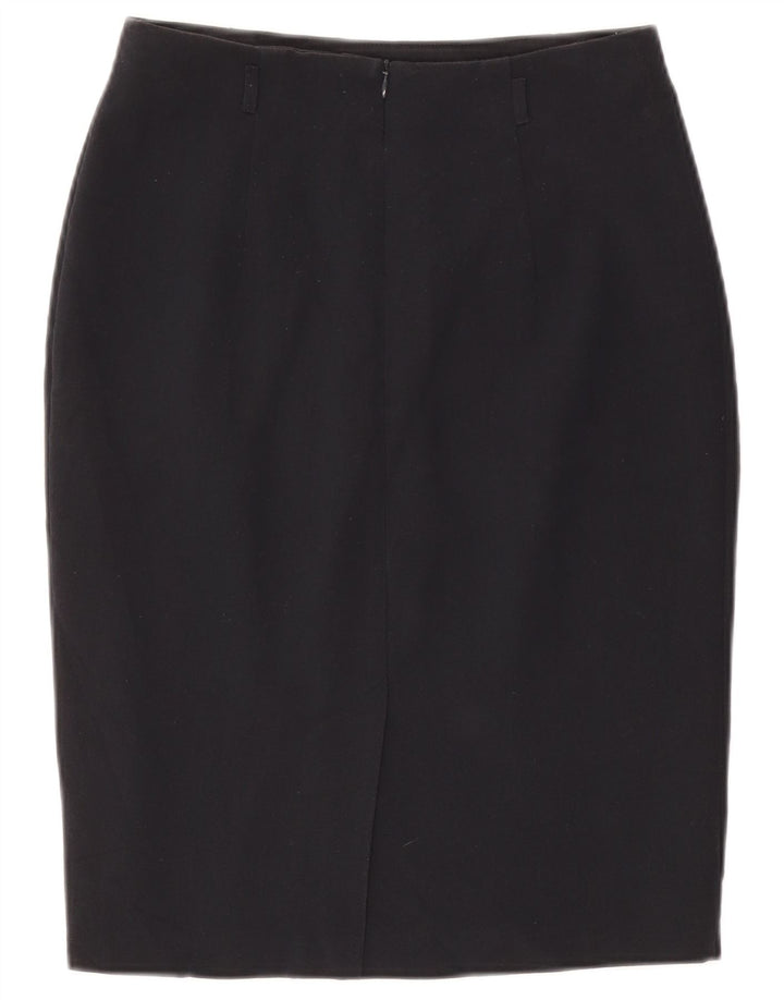 Marks & Spencer Damen Bleistiftrock UK 10 Small W27 Marineblau Polyester