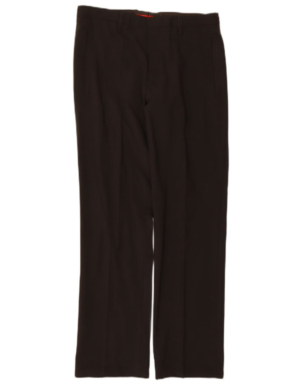 Hugo Boss Herren gerade Anzughose IT 46 Small W32 L30 Braune Wolle