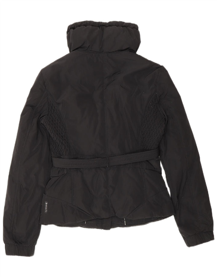 Armani Jeans Damen Crop Wattierte Jacke EU 42 Großes schwarzes Polyester