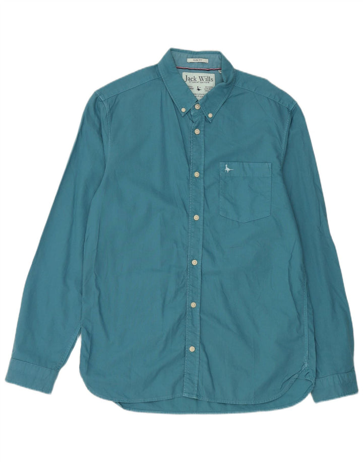 Jack Wills Slim-Fit-Hemd für Herren in Mittelblau
