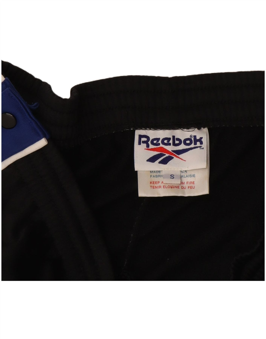 Reebok Herren-Trainingshose, Größe S, Schwarz, Colourblock-Polyester