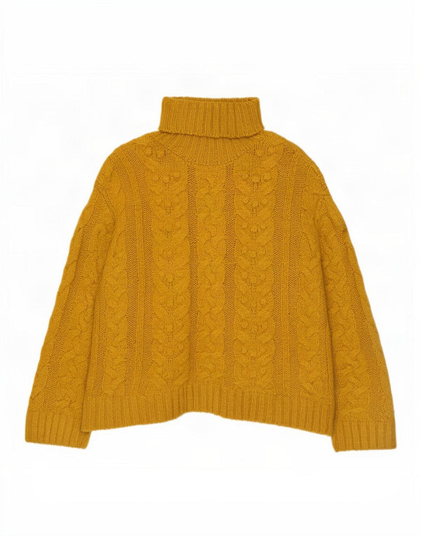Zara Rollkragenpullover für Mädchen, 11–12 Jahre, gelbes Acryl