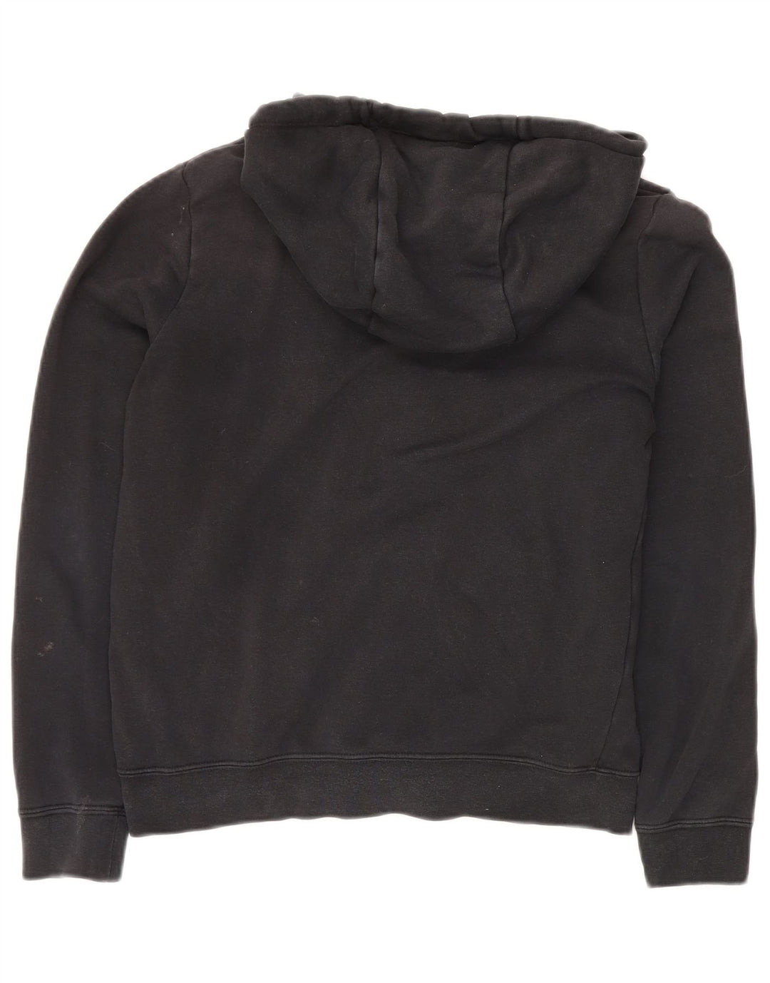 NIKE Damen-Pullover mit übergroßem Reißverschluss und Kapuze, UK 6, XS, schwarze Baumwolle