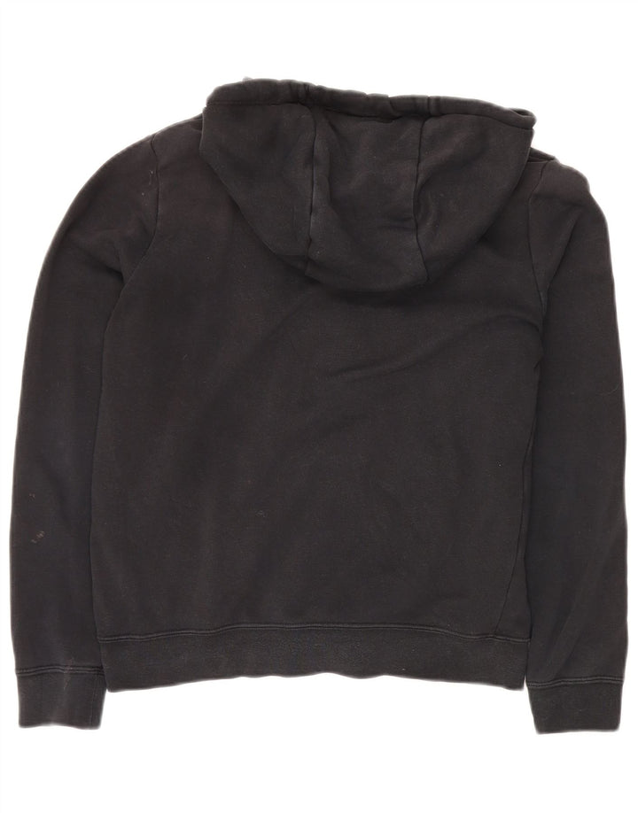 NIKE Damen-Pullover mit übergroßem Reißverschluss und Kapuze, UK 6, XS, schwarze Baumwolle