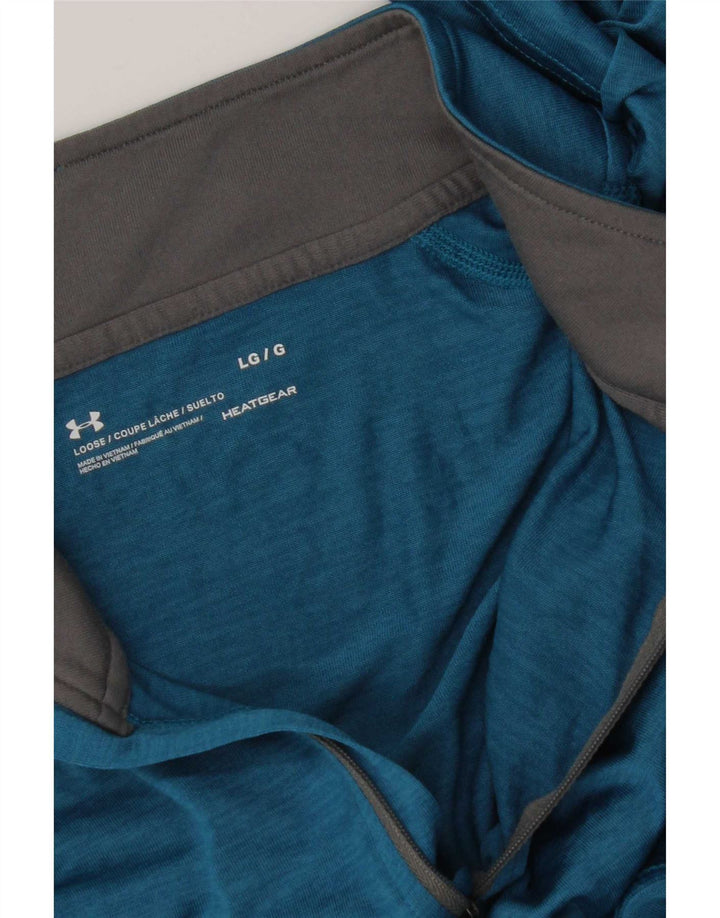 Under Armour Herren Heat Gear Pullover-Trainingsanzug mit Reißverschluss, Größe L, Blau