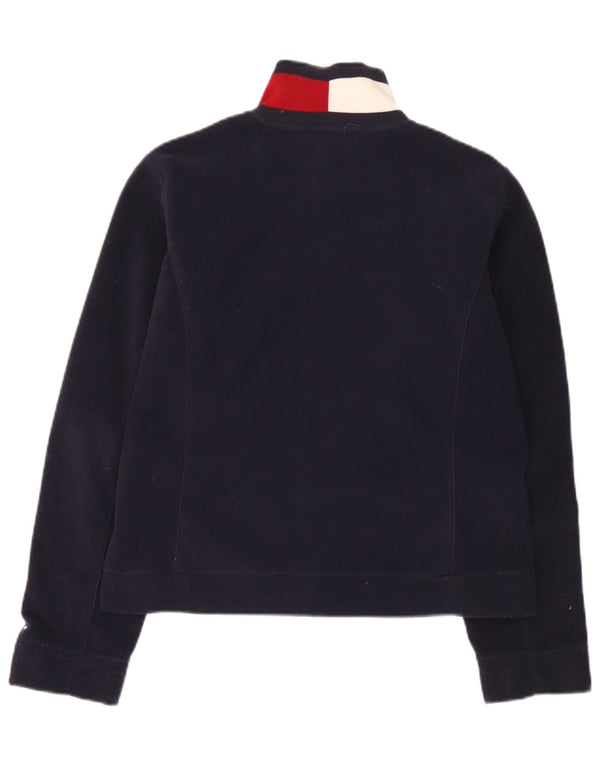 Tommy Hilfiger Damen Fleecejacke UK 16 Large Marineblau Farbblock