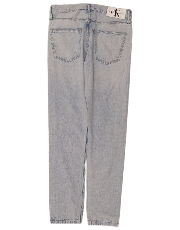 Calvin Klein Herren Distressed Slim Jeans W30 L33 Blaue Baumwolle